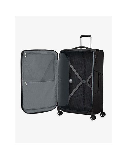 Samsonite Black Respark Spinner Soft Case 4 Wheel Recycled-plastic Suitcase
