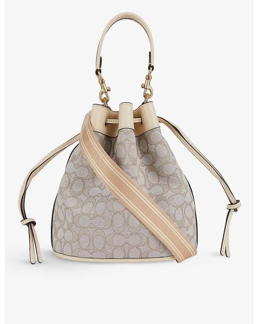 COACH Multicolor Field Leather And Jacquard Bucket Bag