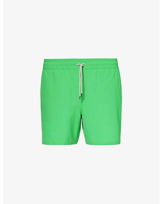 Polo Ralph Lauren Green Traveller Logo-embroidered Stretch Recycled-polyester Swim Shorts Xx for men