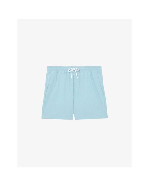 Reiss Blue Cliff Drawstring Swim Shorts for men