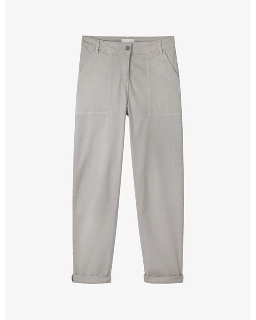 The White Company Brompton Mid-rise Relaxed-fit Stretch-cotton Trousers ...