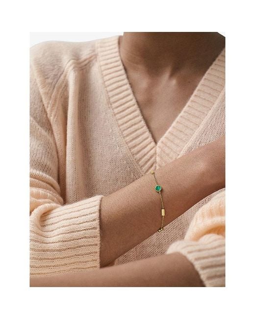 Astley Clarke White Stilla 18Ct And Malachite Bracelet