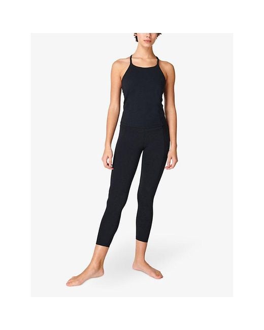 Sweaty Betty Blue Super Soft 7/8 High-Rise Stretch-Jersey Yoga Leggings