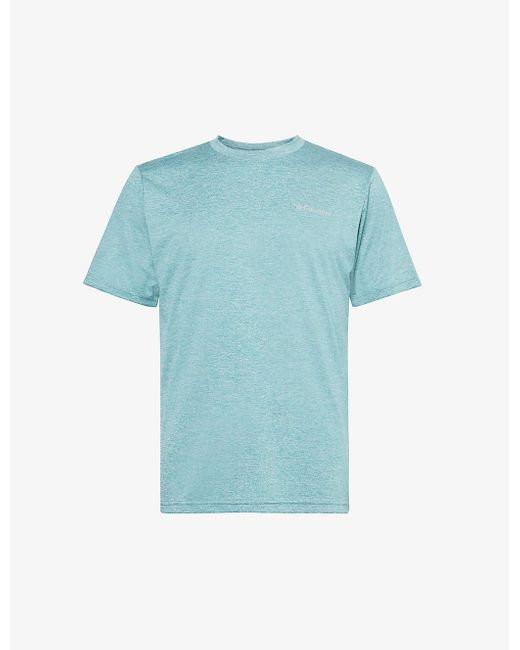 Columbia Blue Hike Branded-print Woven T-shirt X for men