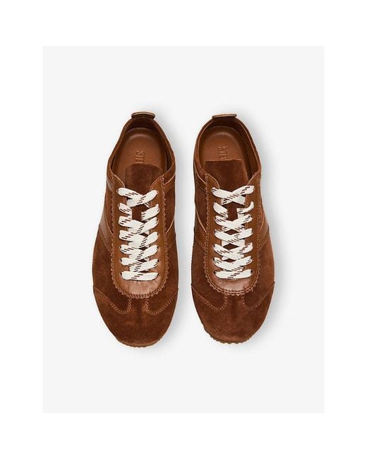 Steve Madden Brown Jaye Suede Trainers