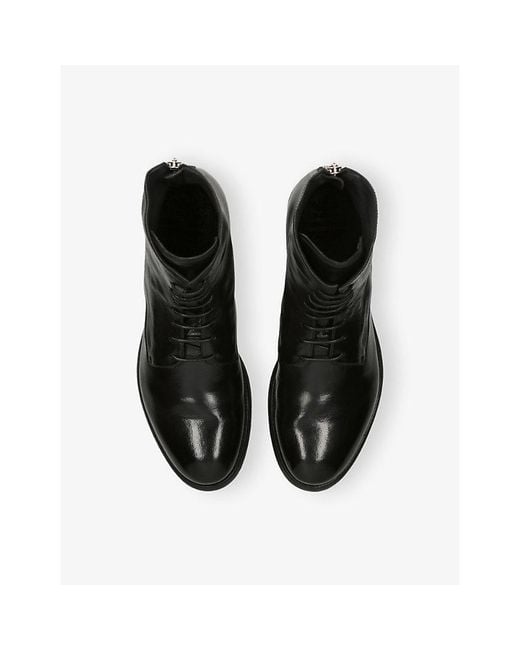 Officine Creative Black Hive Leather Ankle Boots for men