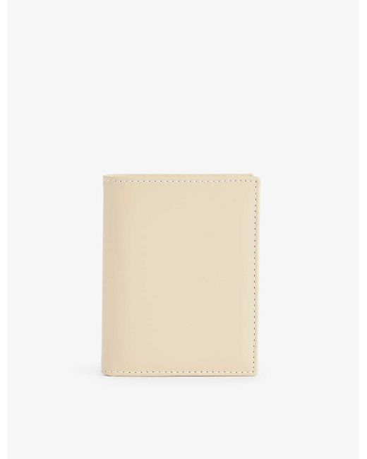 Comme des Garçons Natural Foiled-logo Bifold Leather Wallet for men