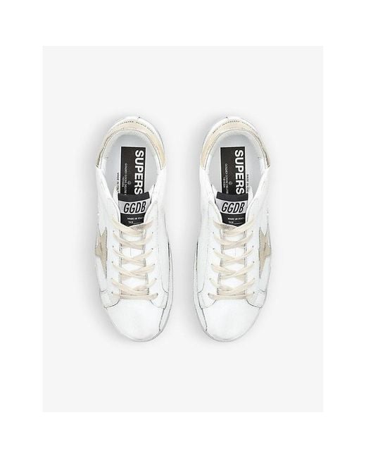 Golden Goose Deluxe Brand White Superstar E37 Logo-Print Leather Low-Top Trainers