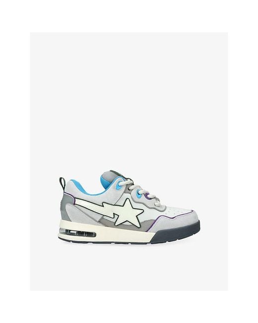 A Bathing Ape Blue Bape Flip Sta #2 M2 Leather Trainers for men