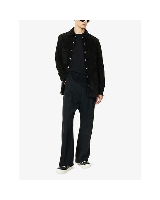 Rick Owens Black Geth Tailored Straight-Leg Wool Trousers for men