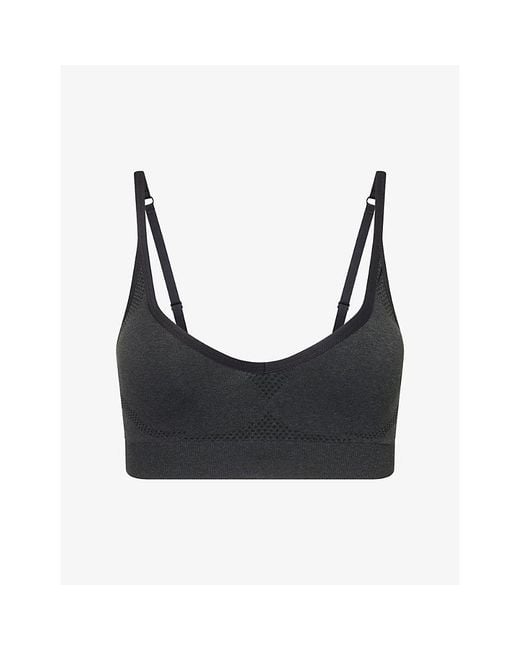 GYMSHARK Black Vital Stretch-Jersey Sports Bra