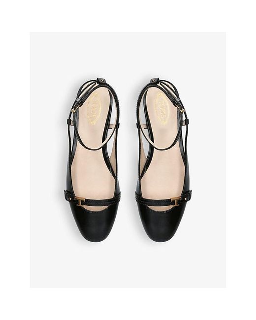 Tod's Black Cuoio Leather Courts