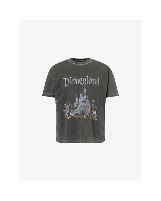 Cole Buxton Gray Disney X Disneyland Graphic-Print Cotton T-Shirt for men