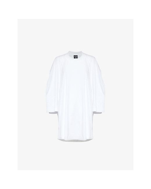 Jean Paul Gaultier White Logo-embroidered Cotton-jersey T-shirt
