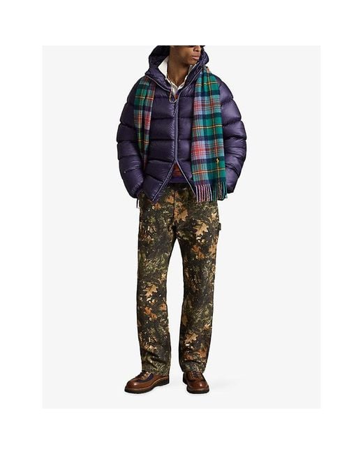 Polo Ralph Lauren Blue Hooded Shell Puffer Jacket for men