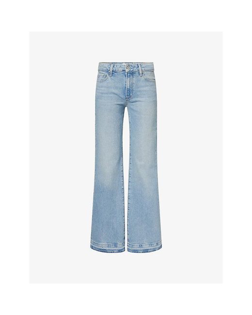 PAIGE Blue Sofia Flared-Leg Denim Jeans