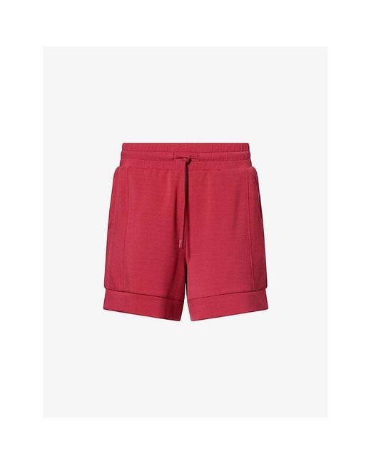 Varley Red Atrium High-Rise Woven Shorts