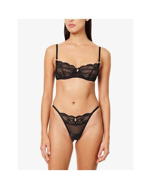 Lounge Underwear Gray Adelyn Lace Thong