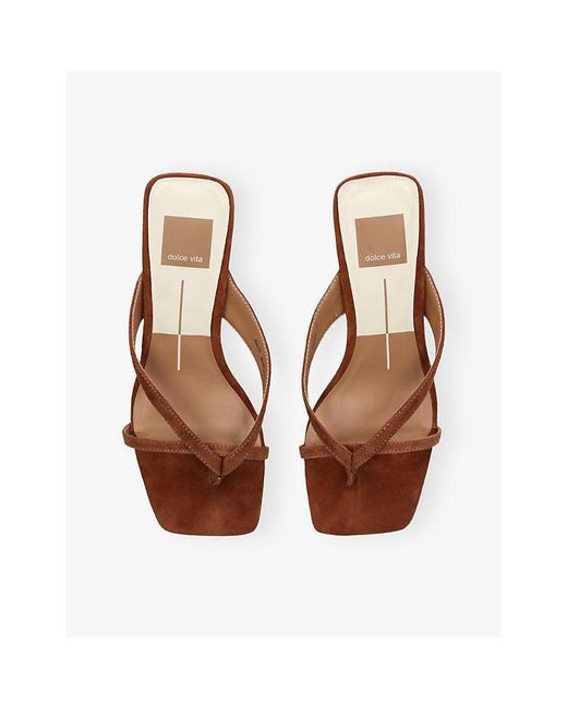 Dolce Vita Brown Brevel Suede Heeled Sandals