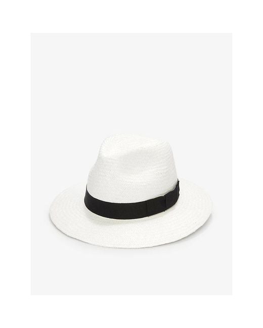 The White Company White The Company Christy Contrast-band Woven Panama Hat for men