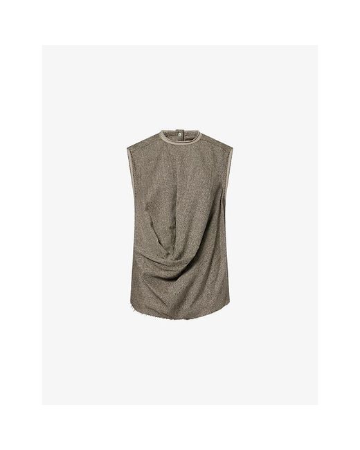 Rick Owens Gray Subhuman Sleeveless Wool Top