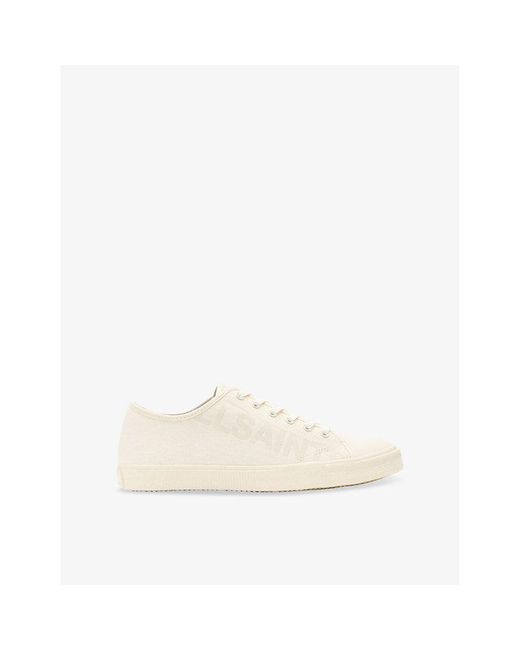 AllSaints Natural Biggy Low-Top Canvas Trainers for men