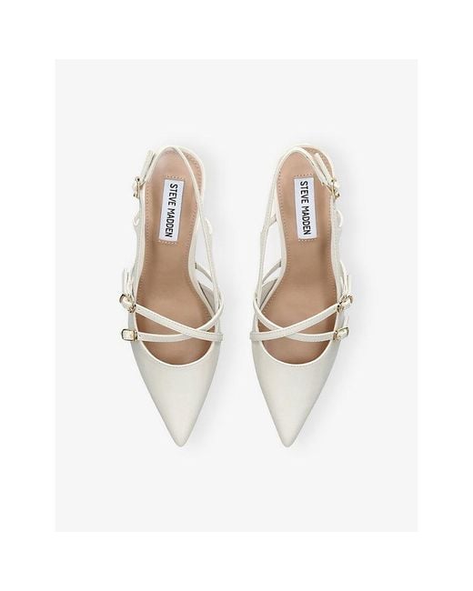 Steve Madden White Lindale Faux-Leather Courts