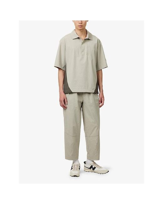 Manors Gray Greenskeepers Tapered-Leg Stretch-Woven Trousers for men
