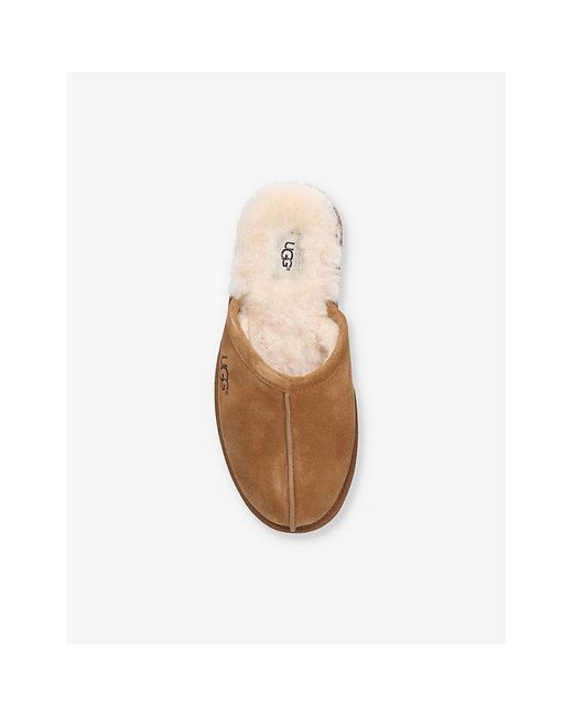 Ugg Brown Suede Scuff Slippers for men