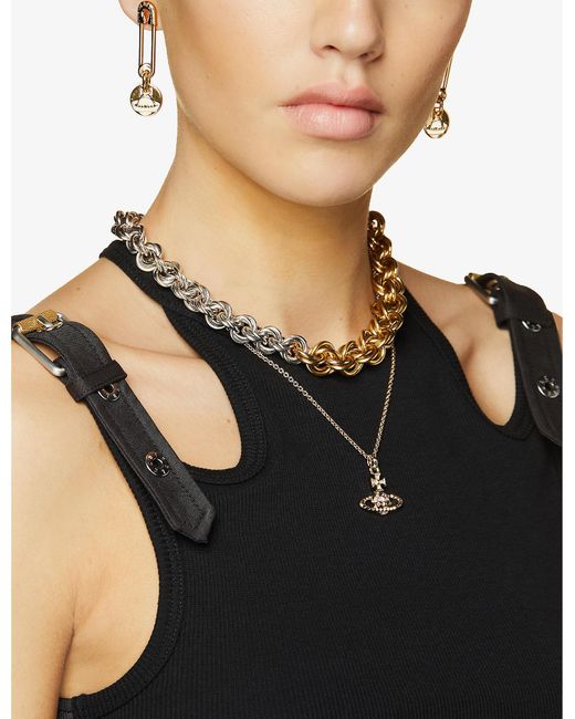 Gold Animal Print Mayfair Orb Necklace 