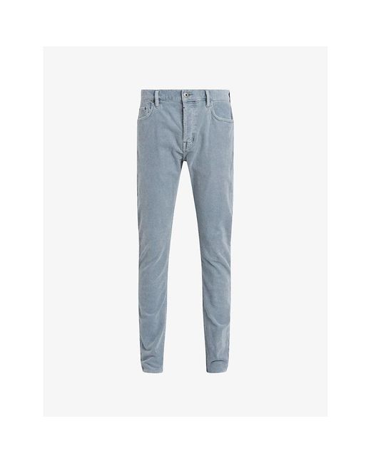AllSaints Blue Rex Slim-fit Corduroy Jeans for men