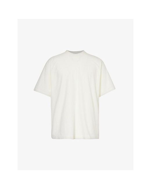 Homme Plissé Issey Miyake White Basic Release Relaxed-fit Cotton-jersey T-shirt for men