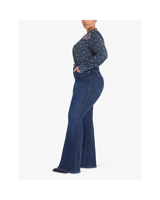 GOOD AMERICAN Blue Dolly's Joleans Good Legs Mid-Rise Stretch-Denim Jeans