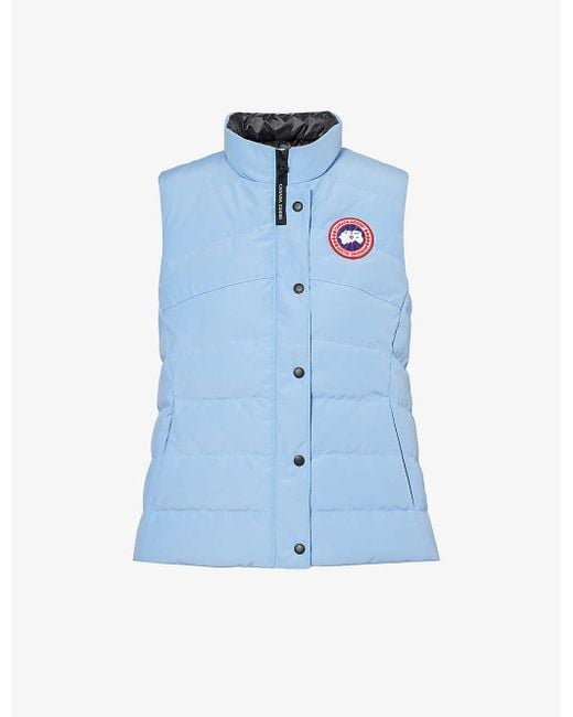 Canada Goose Blue Freestyle Brand-patch Shell-down Gilet