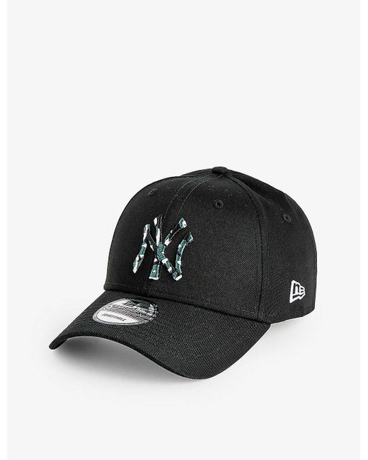 KTZ Black 9forty New York Yankees Brand-embroidered Cotton Cap for men