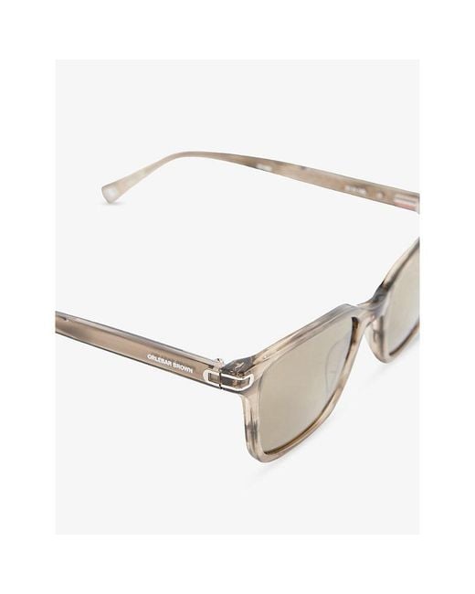 Orlebar Brown Metallic Robbie Rectangular Acetate Sunglasses