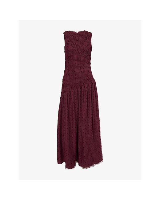 Amy Lynn Purple Julia Polka-Dot Woven Maxi Dress