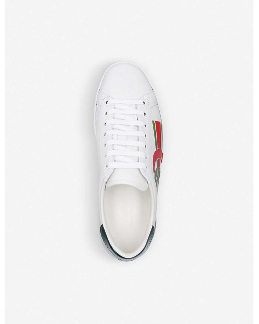 Gucci Rubber New Ace Sneaker in White for Men - Save 64% - Lyst
