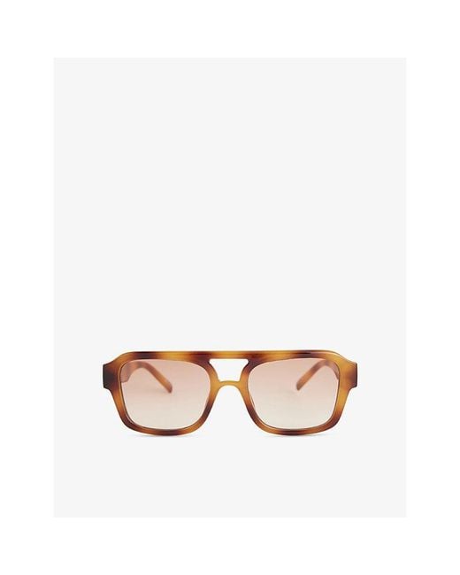Le Specs Pink Subzero Aviator-Frame Acetate Sunglasses