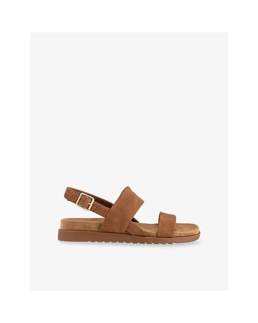 TOMS Brown Marin Faux-Suede Sandals