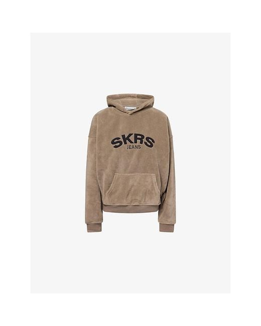 Sisters & Seekers Natural Skrs Logo-Embroidered Fleece Hoody