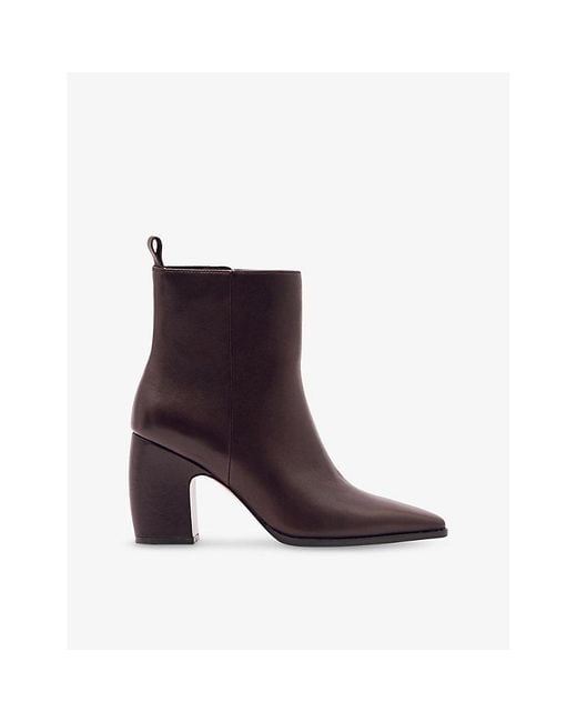 Reiss Brown Amy Leather Ankle Boots