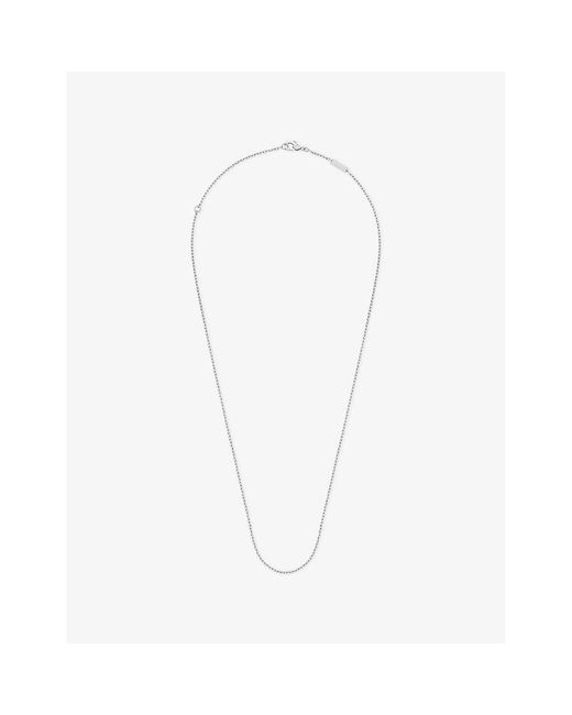 Van Cleef & Arpels White Angle Filed Trace Chain 18Ct Necklace