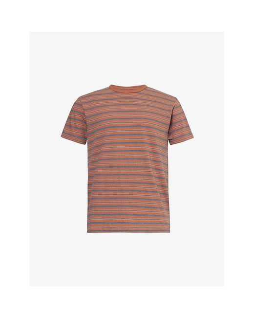 RRL Pink Striped Short-sleeved Cotton-jersey T-shirt X for men