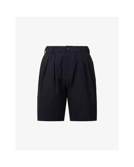 Manors Blue Greenskeepers Elasticated-Waist Stretch-Woven Shorts for men