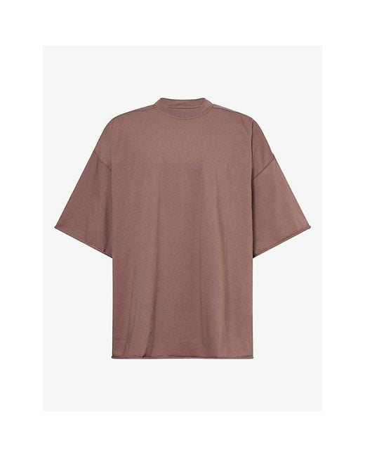 Rick Owens Brown Tommy Oversized Cotton-Jersey T-Shirt for men