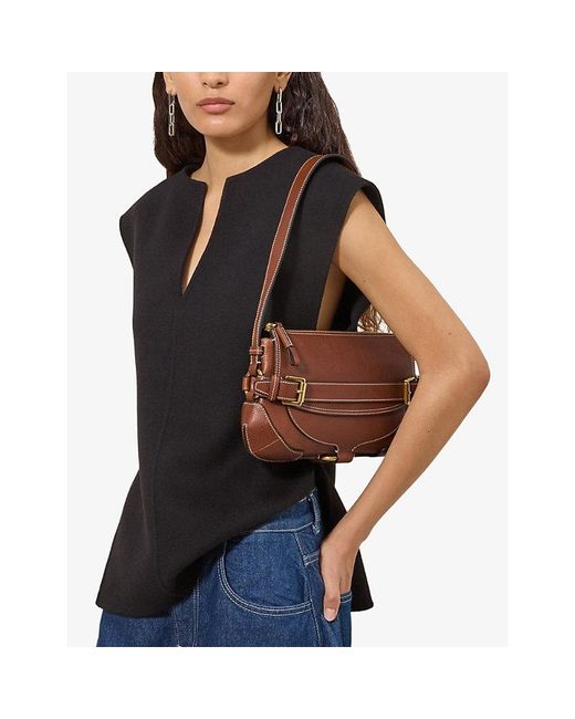 Mulberry Brown Lennox Buckle-Embellished Shoulder Bag