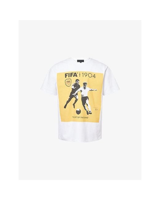 FIFA 1904 Metallic Feint Graphic-Print Cotton-Jersey T-Shirt for men