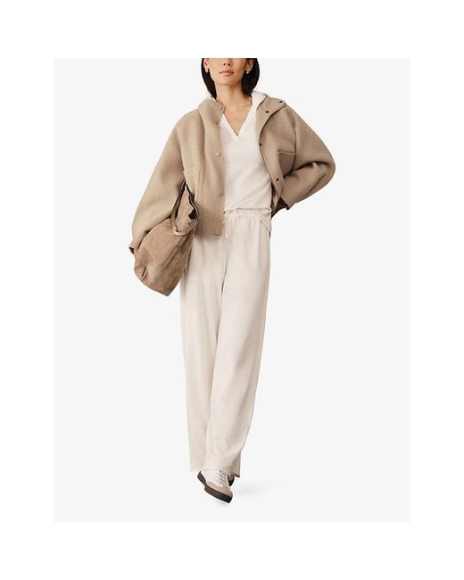 The White Company White Lightweight Cotton Slub Hoody