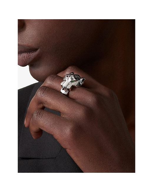 Cartier White Panthère De 18Ct- And Onyx Ring